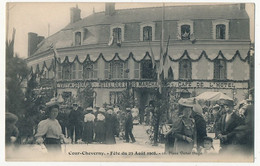 CPA - COUR-CHEVERNY (Loir Et Cher) - Fête Du 23 Août 1908 - Place Victor Hugo (Hôtel Des Trois Marchands) - Cheverny