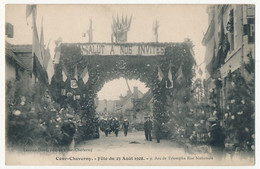 CPA - COUR-CHEVERNY (Loir Et Cher) - Fête Du 23 Août 1908 - Arc De Triomphe Rue Nationale - Cheverny