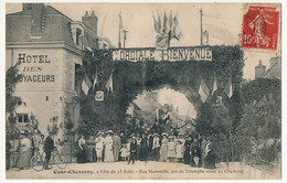 CPA - COUR-CHEVERNY (Loir Et Cher) - Fête Du 23 Août 1908 - Rue Nationale Arc De Triomphe Route De Cheverny - Cheverny