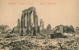 CPA Dixmude-Ruines-L'église      L1952 - Diksmuide