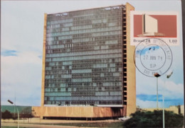 O) 1978 BRAZIL, BRAPEX, POST AND TELEGRAPH BUILDING, BRAZILIAN PHILATELIC EXHIBITION, BRASILIA, MAXIMUM CARD - Cartes-maximum