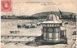 CPA Carte Postale Espagne San Sebastián Playa Caseta Real 1908 VM60987 - Guipúzcoa (San Sebastián)