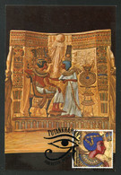 UK / GRANDE BRETAGNE (2022) Carte Maximum Card Tutankhamun's Tomb, Toutânkhamon, Tutanchamun - Throne - Cartes-Maximum (CM)