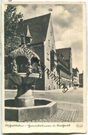 Aschersleben - Hennebrunnen Und Rathaus - Foto-Anichtskarte - Verlag Stengel & Co. Dresden - Aschersleben