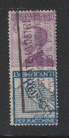 REGNO:  1924/25  REINACH  -  50 C. VIOLETTO  E  AZZURRO  US. -  SASS. 14 - Reclame