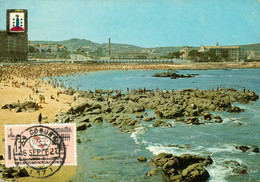 Carte Philatélique Espagne - LA CORUNA- Plage De RIAZOR - _ Oblitération Philatélique La Coruna 1962 *2scan_ - La Coruña