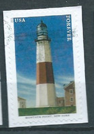 VEREINIGTE STAATEN ETATS UNIS USA 2021 MIDATLANTIC LIGHTHOUSES:MONTAUK POINT LIGHTHOUSE NY USED PAPER SN 5621 MI 5854 YT - Gebraucht