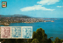 Carte Philatélique Espagne - VIGO - Vue Panoramique Depuis La Guia _ Oblitération VIGO 1962 *2 Scan_ - Pontevedra