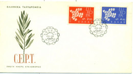 Europa CEPT 18-9-1961 - Storia Postale