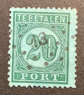 Netherlands Indies 1874 Postage Due 20c Green On Blue Numeral Cancel 13 TEGAL (Indonesia Indonesie Inde Néerlandaise - Indes Néerlandaises