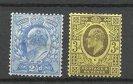 ENGLAND Great Britain 1902 Michel 107 - 108 * - Nuevos