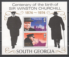 South Georgia 1974 Mi Block 1 MNH WINSTON CHURCHILL - Sir Winston Churchill