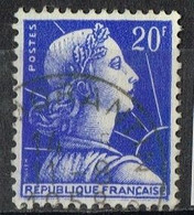 FR VAR 72 - FRANCE N° 1011B Obl. Marianne De Muller Variété PIEL Obstrué - Usati