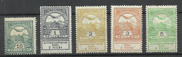 UNGARN HUNGARY 1913 Michel 128 - 131 & 135 * Hochwasserhilfe - Ongebruikt