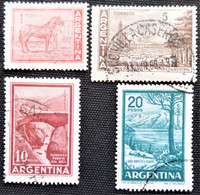 Timbre D'Argentine 1959 -1960 Country Views  Stampworld N° 726_728 à 730 - Gebraucht