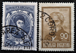 Timbre D'Argentine 1967 Personalities  Stampworld N° 990 Et 991 - Gebraucht