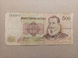 Billete De Chile De 500 Pesos, Año 1994 - Chile