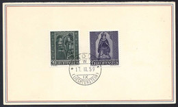 Liechtenstein 1959: Hl. Moritz+Agatha St. Maurice+Agathe Zu 318-319 Mi 374-375 Yv 336-337 VADUZ 17.III.59 (Zu CHF 7.00) - Cartas & Documentos