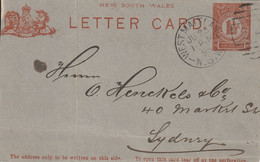 Nouvelle Galles Du Sud Entier Postal 1895 - Lettres & Documents