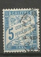 France - Timbres-Taxe - N° 28 - 5 C. Bleu - Obl. ARCACHON (Gironde) - 1859-1959 Usati