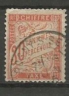 France - Timbres-Taxe - N° 34 30c. Rouge-orange - Obl. ROSNY-SUR-SEINE (Yvelines) - 1859-1959 Oblitérés