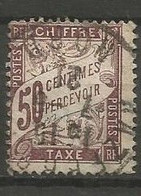 France - Timbres-Taxe - N° 37 50c. Lilas-brun - Obl. HAZEBROUCK (Nord) - 1859-1959 Used