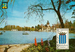 Carte Philatélique Espagne - MADRID - Estanque Del Retiro _ Oblitération MADRID 1966 *2 Scan_ - Madrid