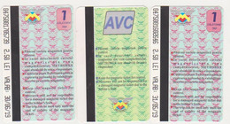 Romania Bucuresti Bucharest Metro Subway 3 X Ticket Tickets - Europa