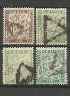 France - Timbres-Taxe - N° 29, 30 Et 36 Obl. Triangle - 1859-1959 Gebraucht