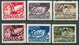 POLAND 1948  Class Unity Congress,LHM / *.  Michel 505-10 - Unused Stamps