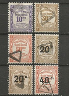 France - Timbres-Taxe - N° 44, 46, 47, 49 (2) Et 50 - Annulation Cachet Triangulaire - 1859-1959 Usati