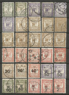 France - Timbres-Taxe - Entre N°43 Et 54 - Ensemble De 30 Timbres Obl. - 1859-1959 Usados