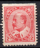 CANADA/1903/MH/SC#90/KING EDWARD VII / ROYALTY / 2C CARMINE, TYPE II - Ongebruikt