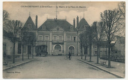 CPA - COUR-CHEVERNY (Loir Et Cher) - La Mairie Et La Place Du Marché - Cheverny