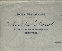 1913  Bois Merrains Jean Louis Dussol Cette Sète Hérault Pour Montpellier Pecheries D’Arcachon B.E.V.SCANS - 1900 – 1949