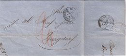 OLD LETTER. SWISS. 1862. BANQUE SPEYR & C° TO RUEF & SOCHNE IN BURGDORF GERMANY. TAX 20 - ...-1845 Préphilatélie