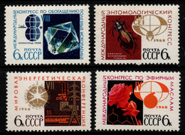 0398- URSS - 1968 - SC#: 3466-3468 - MNH - MINERAL RESEARCH - Minéraux