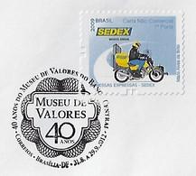 Brasil 2012 Cover With Commemorative Cancel Postmark 40 Years Of The Central Bank Museum Of Values In Brasília - Lettres & Documents