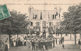 37 Fondettes Réception De L' Hotel De Ville Des Délégués Pour Inauguration De La Gare 18 Aout 1907 CPA - Fondettes