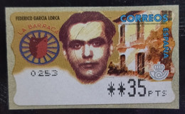 ESPAÑA ATM EN PESETAS. 4 DD/AA. FEDERICO GARCÍA LORCA. NUEVO - MNH. - Machine Labels [ATM]