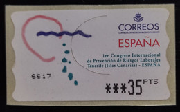 ESPAÑA ATM EN PESETAS. 5 DD/EE. RIESGOS LABORALES. NUEVO - MNH. - Timbres De Distributeurs [ATM]