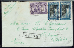 Congo Belge. Enveloppe De Léopoldville Du 17-3-1934, Par Avion, à Destination De La France. Vignette Au Verso. - Lettres & Documents