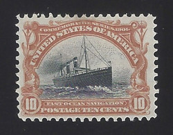 US #299 1901 Yellow Brown & Black Wmk 191 Perf 12 Mint NG VF SCV $125 - Unused Stamps