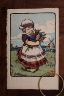 AK 1900's Illustrateur EDY Enfant En Hollande Moulin Fleurs - Autres & Non Classés