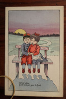 AK 1910's Illustrateur Couple Enfant Militaria Guerre - Andere & Zonder Classificatie