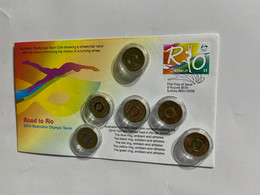 (1 N 49) Cover With 6 X $ 2.00 Rio Olympic 2016 Coins + 2016 Rio FDC (SCARCE COINS Set + Paralympic Coin) - 2 Dollars