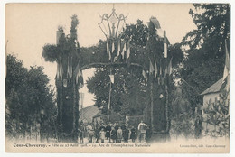 CPA - COUR-CHEVERNY (Loir Et Cher) - Fête Du 23 Août 1908 - Arc De Triomphe Rue Nationale - Cheverny