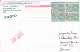 USA 2008 Postal Cover OAK LAWN Illinois Kaunas Lithuania - Covers & Documents