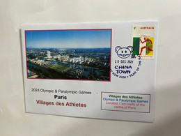 (1 N 47 B) 2024 PAris Olympics Games - Villages Des Athletes (postmarked 25-12-2022) - Eté 2024 : Paris