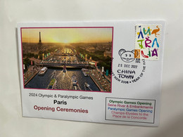 (1 N 47 B) 2024 Paris Olympics Games - Opening Ceremonies (postmarked 25-12-2022) - Summer 2024: Paris
